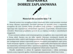 ROZPRAWKA DOBRZE ZAPLANOWANA. MATERIAŁ DLA UCZNIÓW KLAS 7-8
