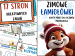 Zimowe łamigłówki - 17 stron kreatywnych ćwiczeń dla przedszkolaków
