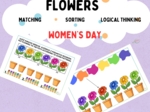 Wiosna, Dzień kobiet: Zajęcia Rewalidacyjne/ angielski przedszkole: dobieranie kolorów, szeregowanie dobre dla SPE