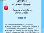 Opowieść wigilijna - czytanie ze zrozumieniem