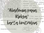 "Akademia Pana Kleksa" (karta kontrolna)