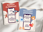 Plakat Numery Alarmowe + Telefony Zaufania