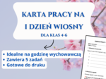 Karta Pracy – Pierwszy Dzień Wiosny 🌸🌞 | Klasy 4-6 | godzina wychowawcza | wiosenna karta pracy