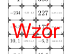 Domino - Dzielenie dodatnich i ujemnych liczb dziesiętnych przez liczbę dziesiętną | matematyka