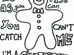 Gingerbread Man Coloring Page