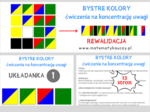 "BYSTRE KOLORY" - ćwiczenia na spostrzegawczość i koncentrację uwagi / PDF do druku / REWALIDACJA