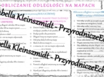 Sketchnotka - notatka „Odległości na mapie i w terenie” wykonana w power point do edycji. Geografia 5; „Mapa Polski”