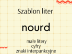 Szablon liter – nourd – małe