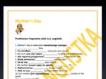 Mother's Day - Dzień Matki - tłumaczenie fragmentów zdań- EGZAMIN ÓSMOKLASISTY I NIE TYLKO- KLUCZ