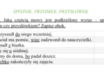 Przyimek, przysłówek, spójnik - ćwiczenia dla uczniów klasy VI.