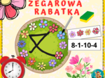 ŁĄKA: gra logiczna, kodowanie, łąka, kwiaty, zegar, nauka godzin ZEGAROWA RABATKA