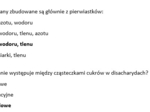 Test- Chemizm życia. Składniki organiczne- węglowodany