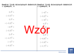 Kwadrat liczb dziesiętnych dodatnich i ujemnych | matematyka | 26 kolumn