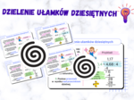 Dzielenie ułamków dziesiętnych – plakat + wklejki
