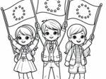 Dzień Unii Europejskiej, kolorowanka XXL