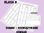 Klasa 7, 8. Domino - rozwiązywanie równań