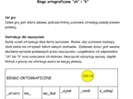 Bingo ortograficzne "ch" i "h"