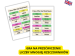 GRA JĘZYKOWA, PLURAL, LICZBA MNOGA, ANGIELSKI, GRY ANGIELSKIE