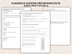 KARTA PRACY Tajemnice Zjawisk Przyrodniczych, klasa 4 (45min)
