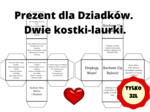 Prezent z okazji Dnia Babci i Dziadzia - kostka - wydrukuj, pokoloruj - niezwykła laurka
