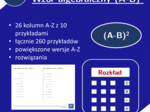 Wzór algebraiczny (A-B)^2, rozkład | matematyka, algebra | 26 kolumn