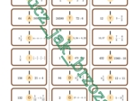 Domino arytmetyczne z hasłem. Pierwsza lekcja matematyki w klasie 5.