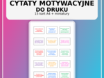 Motywacyjne cytaty na gazetkę - dekoracja klasy (15 kart) | PDF + DOCX + miniatury (pakiet)