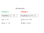 Nierówności liniowe - 4 poziomy trudności