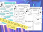 Maria Skłodowska - Curie. Plakat + sketchnotka + karta pracy