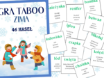 TABOO ZIMA - Gra edukacyjna | Świąteczne słowa | 46 haseł dla klas 4-8, świetna zabawa