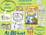 Pakiet materiałów z przyrody do klasy 4, cały rok w jednym zestawie (aż 80 kart!!! 40 kolorowych wklejkę do zeszytu, 40 kart pracy do uzupełnienia dla ucznia)
