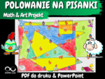 Geometryczne POLOWANIE NA PISANKI. Trójkąty i czworokąty. Wielkanoc.