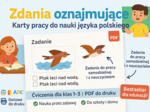 Zdania oznajmujące. Karta pracy. Sprawdzian