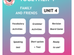 Together 4 Unit 4 - zestaw: Vocabulary + Grammar Activities + Board Game + Speaking test + kartkówki i test