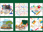POWRÓT DO SZKOŁY - szkoła - puzzle - 12 wersji