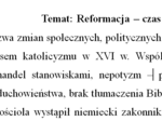 Reformacja - notatka