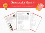 Gramatyka angielski klasa 4: Czas teraźniejszy Present Simple - ćwiczenia, karty pracy Zdania twierdzące, przeczenia, pytania i krótkie odpowiedzii