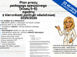 Plan pracy pedagoga specjalnego (klasy 5–8) zgodny z kierunkami polityki oświatowej 2025/2026