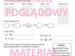 Sprawdzian. Karta pracy. Ułamki dziesiętne. Klasa 4. Klasa 5. Klasa 6.