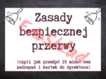 🛎️ Zasady bezpiecznej przerwy - materiał na gazetkę