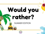 🌞 Would You Rather – Summer Edition! ☀️ (Poziomy A1–B2, 16 stron)angielski wakacje, gra językowa, would you rather, letnia edycja, konwersacje po angielsku, pytania po angielsku, nauka przez zabawę, speaking, dyskusja po angielsku, poziom A1 A2 B1 B2, wa