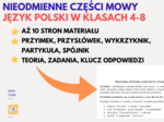 📘 NIEODMIENNE CZĘŚCI MOWY - teoria, zadania, klucz odpowiedzi 📝