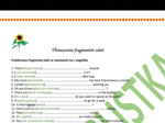 Tłumaczenie fragmentów zdań- mega powtórka- AŻ 100 zdań z kluczem!!!- egzamin ósmoklasisty/ matura