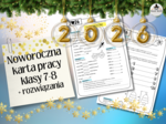 MATEMATYKA NA NOWY ROK  2026 – noworoczna karta pracy dla klas 7–8
