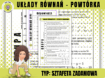 Układy równań - sztafeta zadaniowa - powtórka przed sprawdzianem