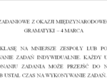 STACJE ZADANIOWE Z JĘZYKA POLSKIEGO NA DZIEŃ GRAMATYKI 4 MARCA