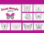 DZIEŃ MOTYLA – Galeria portretów – kolorowanka – kolorowanki – WIOSNA – biblioteka – świetlica – przedszkole – 30 wersji