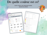 Les couleurs - kolory, język francuski, karta pracy, ćwiczenia, poziom początkujący, de quelle coulerur est-ce, des exercises