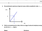 Sprawdzian/karta pracy KINEMATYKA