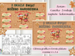 🎄 Gazetka „Z okazji Świąt Bożego Narodzenia” 🎄 Aż 74 strony dodruku| Napis w formacie A4 w dwóch różnych wersjach| Duży plakat 4 x A 4 z uroczymi pierniczkami| Kolorowanka gratis!